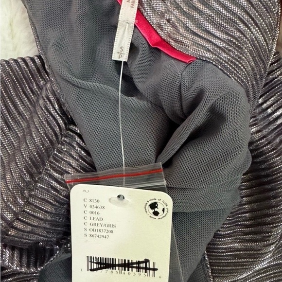 Free People Metallic Open Back Maxi Dress Silver Long Sleeve S XL - Picture 11 of 13